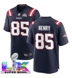 Men Women youth New England Patriots #85 Hunter Henry 2025 2026 Super Bowl LX F U S E Stitched NFL Jersey Blue