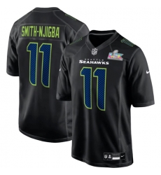 Men Seattle Seahawks 11 Jaxon Smith Njigba Black 2025 Super Bowl LX Patch Carbon Fashion Stitched Game Jersey Men Seattle Seahawks 11 Jaxon Smith Njigba Black 2025 Super Bowl LX Patch Carbon Fashion Stitched Game Jersey
