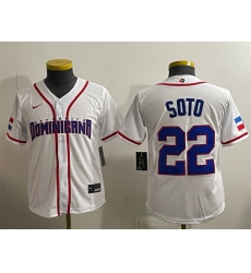 Women Dominican Republic Baseball 22 Juan Soto White 2026 World Baseball Classic Home Stadium Stitched Baseball Jersey Run Small Women Dominican Republic Baseball 22 Juan Soto White 2026 World Baseball Classic Home Stadium Stitched Baseball Jersey Run Small