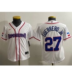 Women Dominican Republic Baseball 27 Vladimir Guerrero Jr White 2026 World Baseball Classic Home Stadium Stitched Baseball Jersey Run Small Women Dominican Republic Baseball 27 Vladimir Guerrero Jr White 2026 World Baseball Classic Home Stadium Stitched Baseball Jersey Run Small