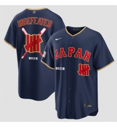 Men Japan Baseball x Undefeated Navy 2026 World Baseball Classic Stadium Stitched Jersey
