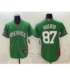 Men Mexico Baseball 87 Jesus Huerta Green 2026 World Baseball Classic Stadium Stitched Jersey Men Mexico Baseball 87 Jesus Huerta Green 2026 World Baseball Classic Stadium Stitched Jersey