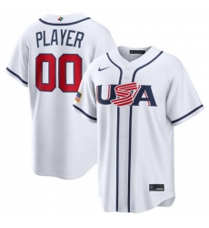Men USA Baseball ACTIVE PLAYER Custom White 2026 World Baseball Classic Home Stadium Stitched Jersey Men USA Baseball ACTIVE PLAYER Custom White 2026 World Baseball Classic Home Stadium Stitched Jersey
