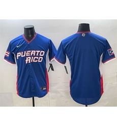 Men Puerto Rico Baseball Blank Blue 2026 World Baseball Classic Road Stadium Stitched Jersey Men Puerto Rico Baseball Blank Blue 2026 World Baseball Classic Road Stadium Stitched Jersey
