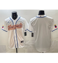 Men Venezuela Baseball Blank White 2026 World Baseball Classic Home Stadium Stitched Jersey Men Venezuela Baseball Blank White 2026 World Baseball Classic Home Stadium Stitched Jersey