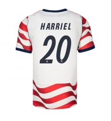 USA 2026 FIFA World Cup Soccer White Jersey Set ( Have Shorts ) Nathan Harriel #20 (2)