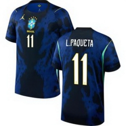 Women 11 Brazil National Team Lucas Paqueta 2026 Home Jersey 2