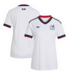 Women Women 0 Mexico Blank 2026 Replica White Jersey 3