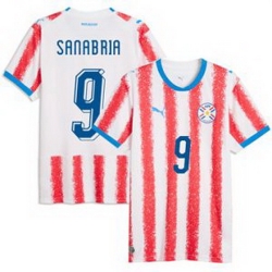 Women 9 Paraguay Antonio Sanabria Replica Away Jersey 2026429 1