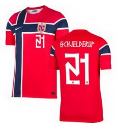 Men 21 Norway Andreas Schjelderup Home Stadium Replica   1
