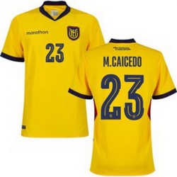 Men 23 Ecuador Moises Caicedo Away Replica Jersey   1